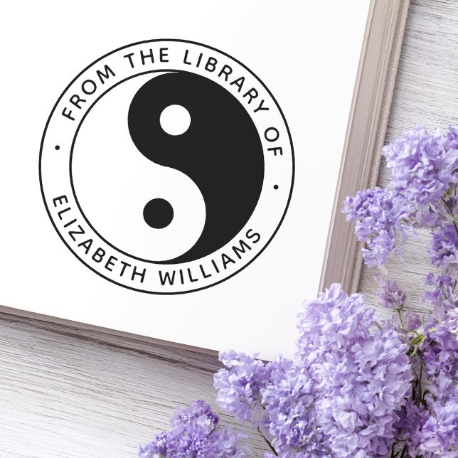 Yin yang from the library of book custom name self-inking stamp (Yin yang from the library of book custom name self-inking stamp)