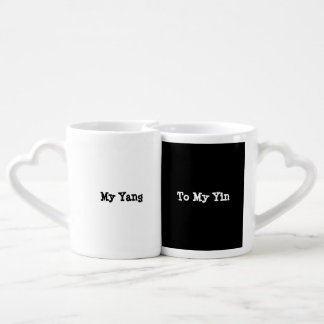Yin Yang Funny Quote with Black and White Text Coffee Mug Set