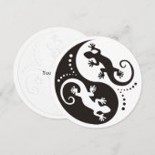YIN & YANG Geckos black + your background & idea (Front/Back)