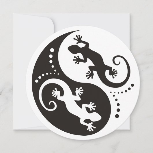YIN & YANG Geckos black + your background & idea (Front)