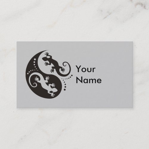 YIN  YANG Geckos black  your background  idea Business Card