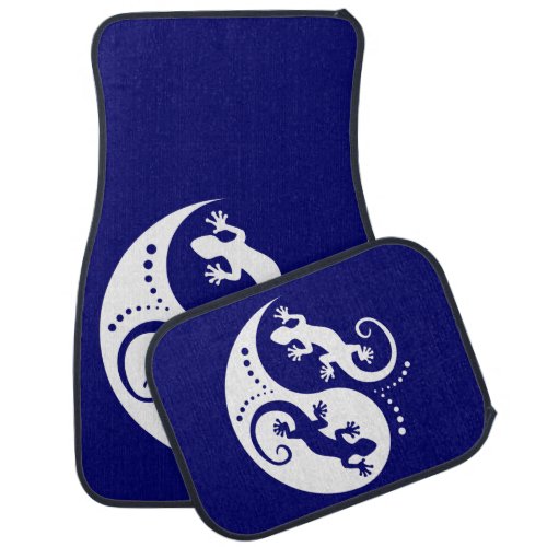 YIN  YANG Geckos white  your background  idea Car Floor Mat