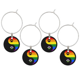 Yin-Yang Genderqueer Wine Charm