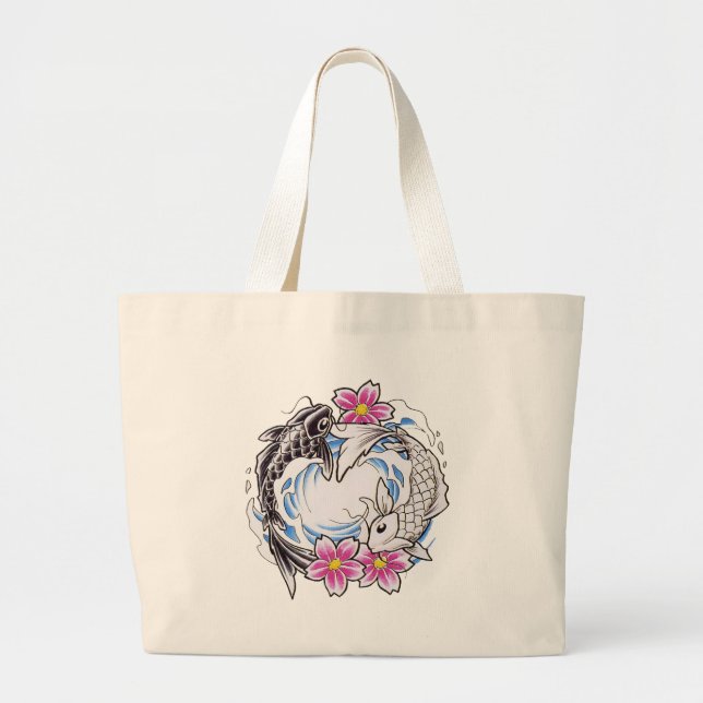 Yin Yang Gift Large Tote Bag (Front)