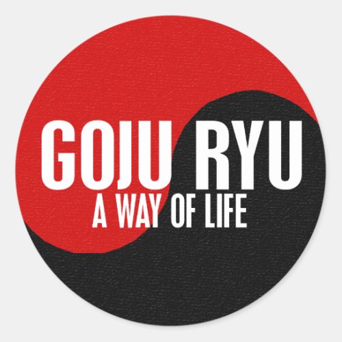 Yin Yang GOJU RYU 1 Classic Round Sticker