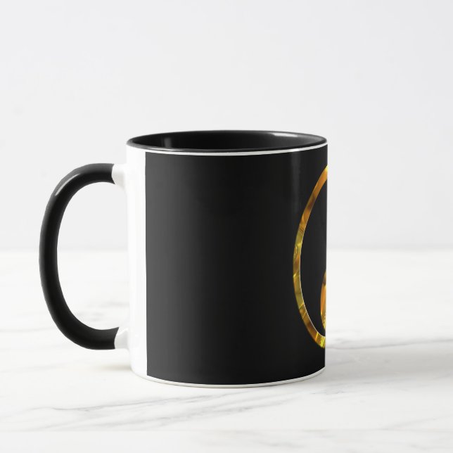 Yin & Yang GOLD | black Mug (Left)