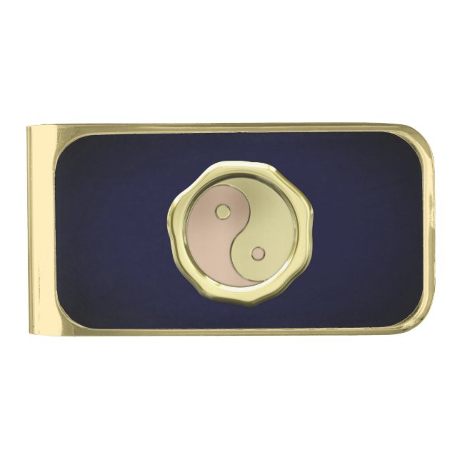 Yin Yang Gold Finish Money Clip (Front)