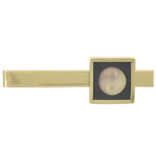 Yin Yang Gold Finish Tie Bar