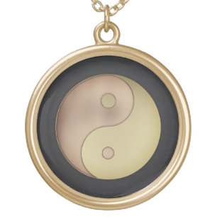 Yin Yang Gold Plated Necklace
