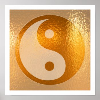 Yin Yang Gold Poster by LOWPRICESALES at Zazzle