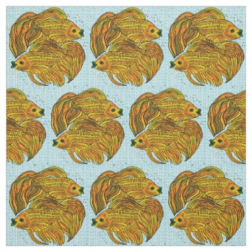 Yin Yang Goldfish Fabric