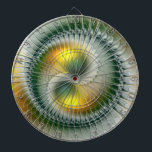 Yin Yang Green Yellow Abstract Colorful Fractal Dart Board<br><div class="desc">A modern and very decorative variant.
Design for your dartboard and more.</div>