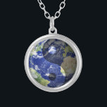 Yin-Yang Harmony on Our Planet Silver Plated Necklace<br><div class="desc">Created with the hope that our planet/this world we're living will work in more of Tao's Way which is balanced in Yin-Yang Harmony.</div>