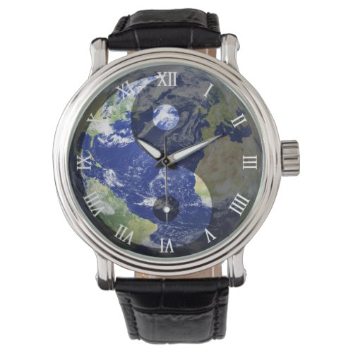 Yin_Yang Harmony on Our Planet W Clockface Watch