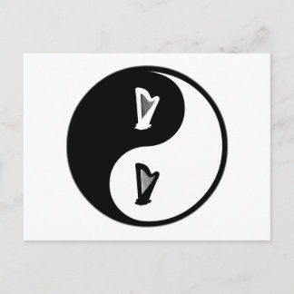 Yin Yang Harp Postcard