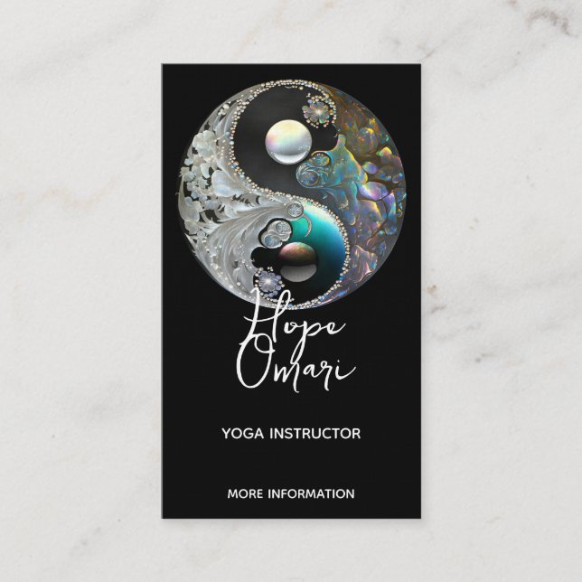 Yin Yang, Healing Arts Business Card (Front)