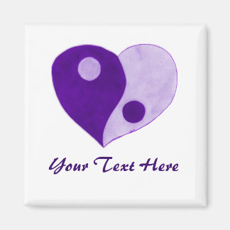 Yin Yang Heart (Purple/Lilac) Magnet