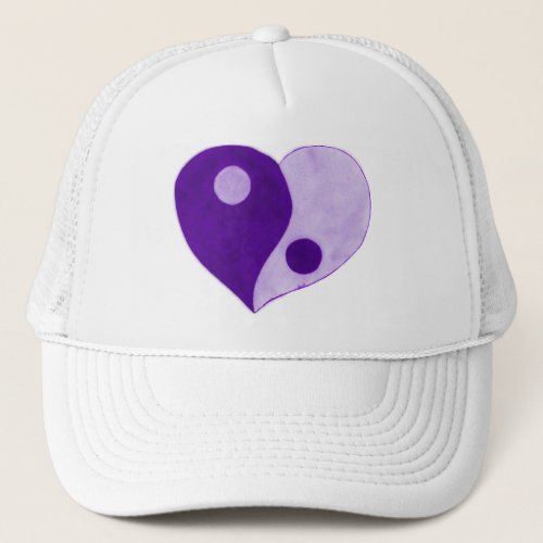 Yin Yang Heart PurpleLilac Trucker Hat