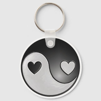 yin yang hearts keychain