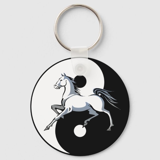 Yin Yang Horse Keychain (Front)