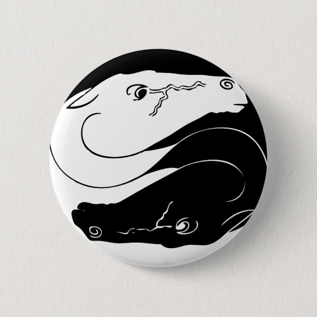 Yin Yang Horse Pin (Front)