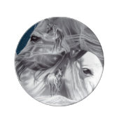 Yin Yang Horse Porcelain Plate (Front)
