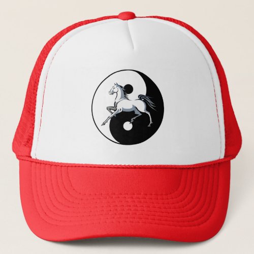 Yin Yang Horse Trucker Hat