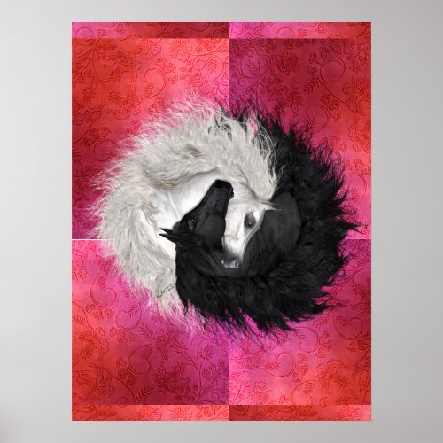 Yin Yang Horses Poster _ completely customizable