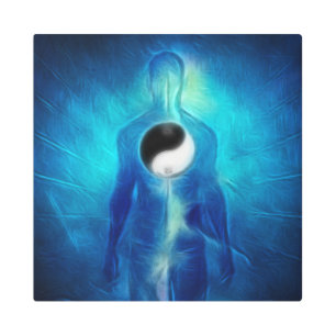 Yin Yang Human Metal Print