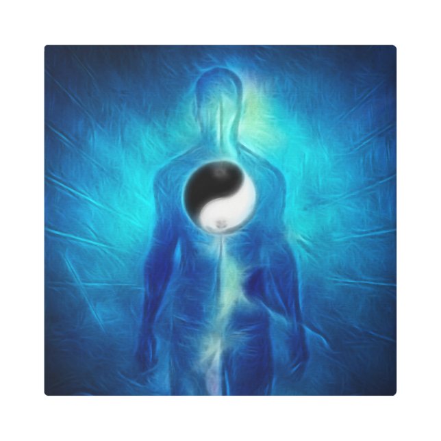 Yin Yang Human Metal Print (Front)