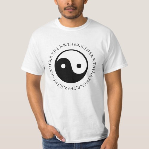 Yin Yang in EARTHART circle with your name T_Shirt