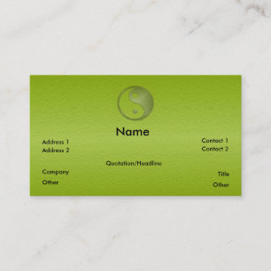 Yin Yang in Green Sandstone Profile Card