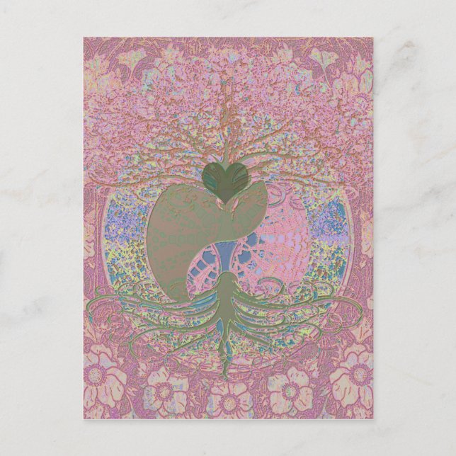 Yin Yang in Pink Postcard (Front)