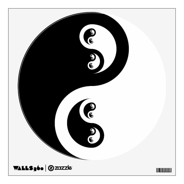 Yin Yang Infinity - Water Wall Sticker (Front)