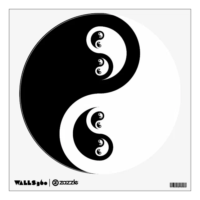 Black Yin Yang Gift Wrapping Paper, Zazzle