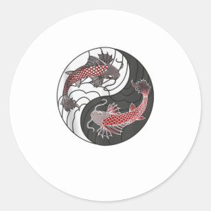 Koi Fish Karma Yin Yang Fate Spiritual Gift Sticker by NiceTeee