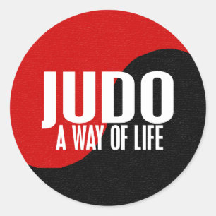 Yin Yang JUDO 1 Classic Round Sticker