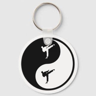 Yin Yang Karate Keychain