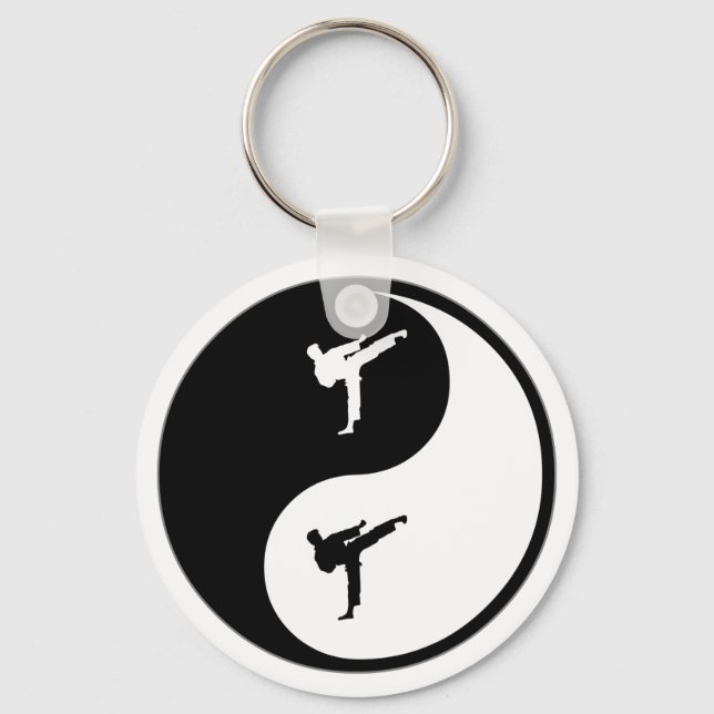 Yin Yang Karate Keychain (Front)