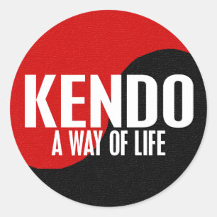 Yin Yang Kendo Classic Round Sticker