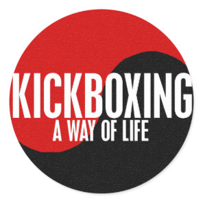 Yin Yang Kickboxing 1 Classic Round Sticker