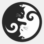 Yin Yang Kitties Classic Round Sticker