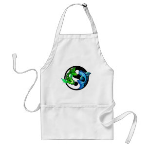 Yin-Yang Koi Design Adult Apron