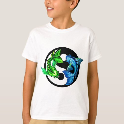 Yin_Yang Koi Design T_Shirt