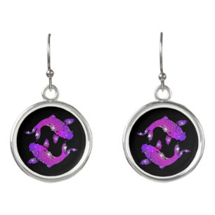 yin yang koi earrings