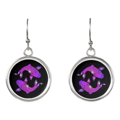 yin yang koi earrings