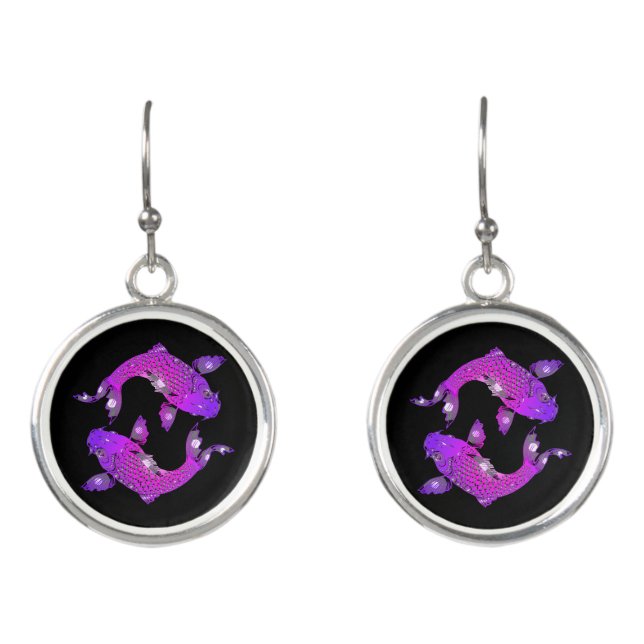 yin yang koi earrings (Front)