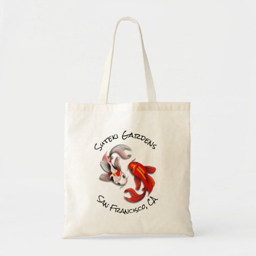 Yin Yang Koi Fish Botanical Garden Business Logo Tote Bag