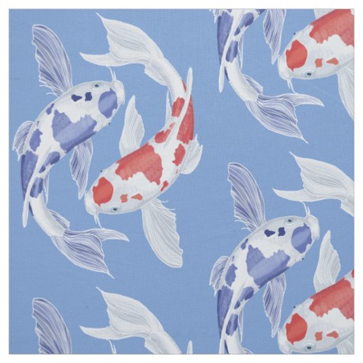 Yin yang koi fish fabric