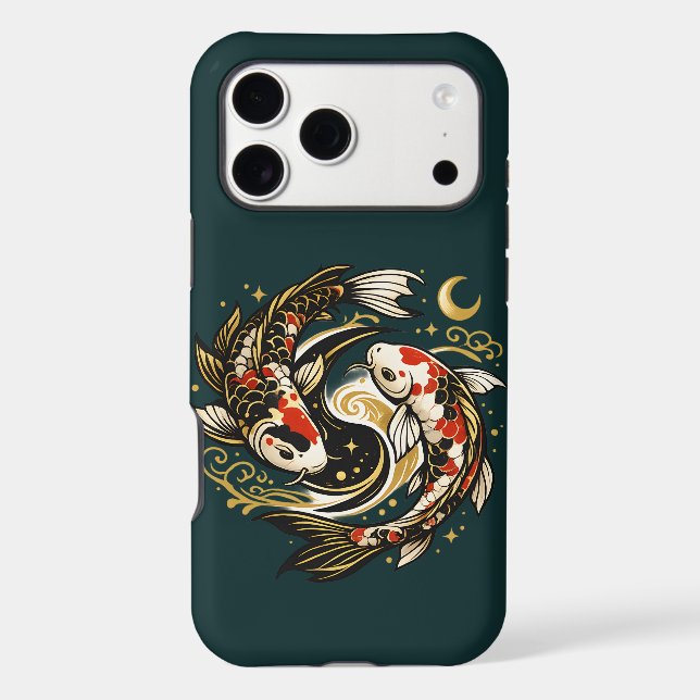 Yin Yang Koi Fish Japanese Aesthetic  iPhone Case (Back)